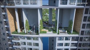 Cận cảnh Vườn chân mây Sky Garden tại căn hộ Infiniti Riviera Point quận 7.