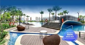 Một góc khu thư giãn ngoài trời tại căn hộ The View Riviera Point quận 7 - Căn hộ The View Keppel Land.