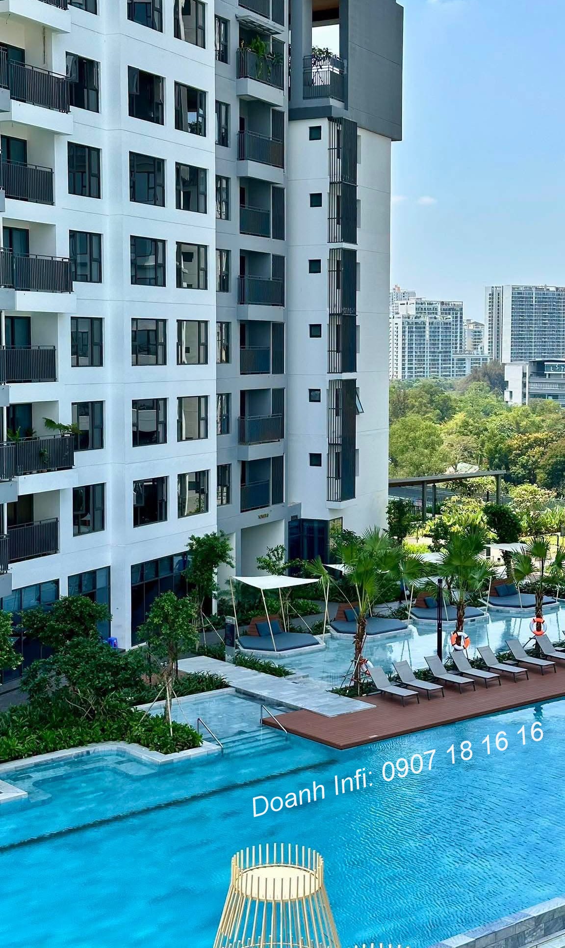 Một góc hồ bơi resort căn hộ The Infiniti Riviera Point quận 7 - The Infiniti Keppel Land - hotline 0907181616