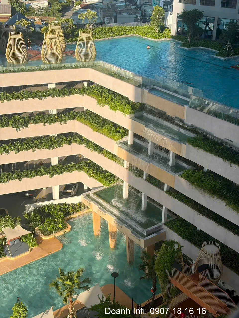Thác nước cảnh quan tại căn hộ The Infiniti Riviera Point quận 7 - The Infiniti Keppel Land - hotline 0907181616
